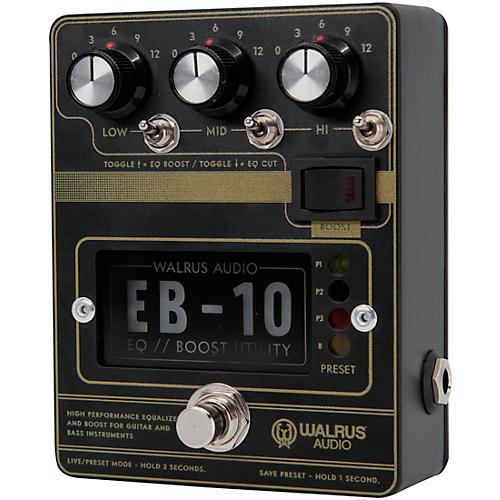 Walrus Audio EB-10 Preamp/EQ/Boost Effects Pedal Cream