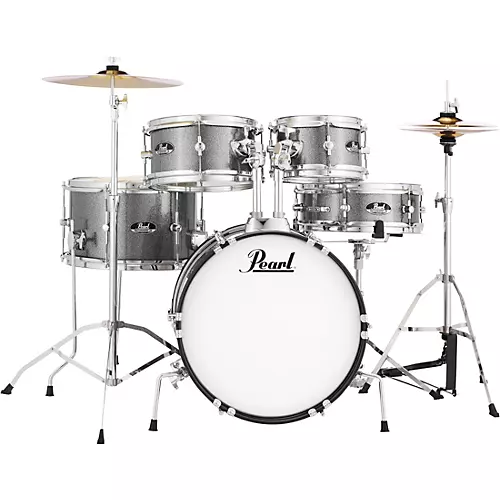 Pearl Roadshow Jr. Drum Set With Hardware and Cymbals Grindstone Sparkle