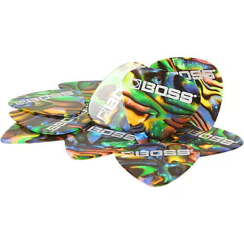 BOSS Abalone Celluloid Guitar Pick 12-Pack Thin 12 Pack