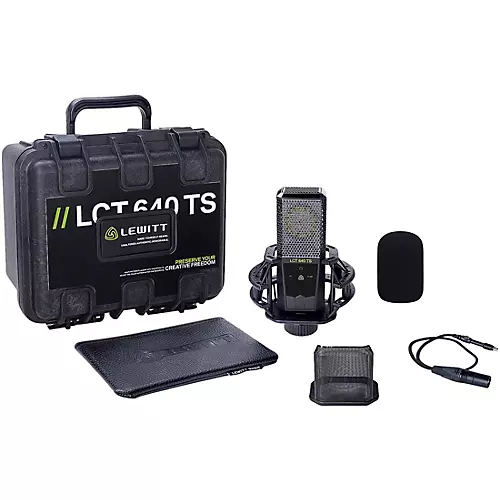 LEWITT LCT 640 TS Multi-Pattern Large-Diaphragm Condenser Microphone With Shockmount Black