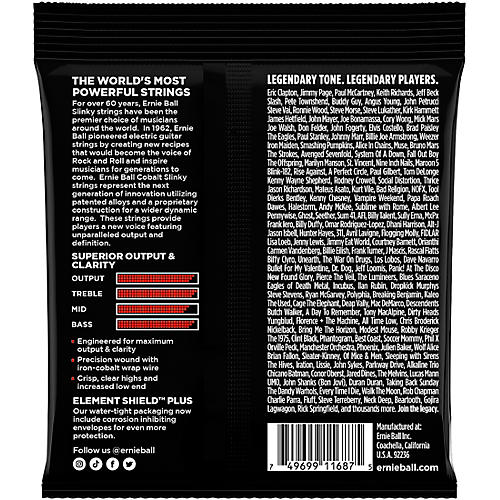 Ernie Ball Cobalt Burly Slinky Electric Guitar Strings 11-52 Gauge