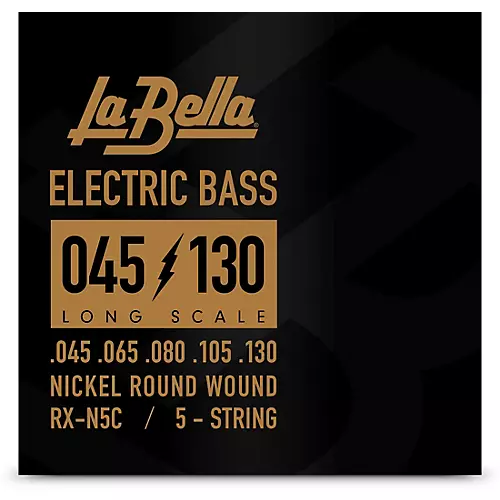 LaBella Rx Series RX-N5C Nickel 5-String Electric Bass Strings (45 - 130)