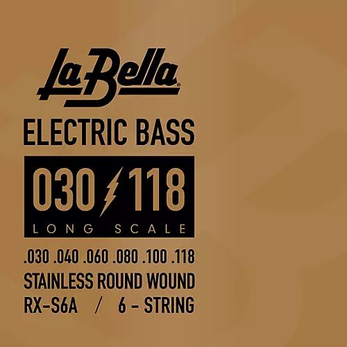 LaBella Rx Series Stainless Steel 6-String Electric Bass Strings (30 - 130)