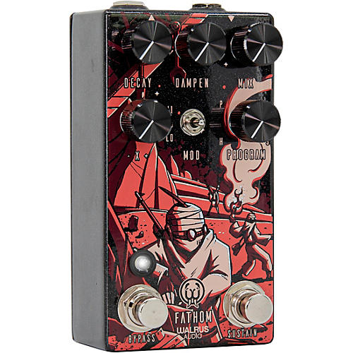 Walrus Audio Fathom Multi-Function Reverb Luna Series v2 Effects Pedal Metallic Black