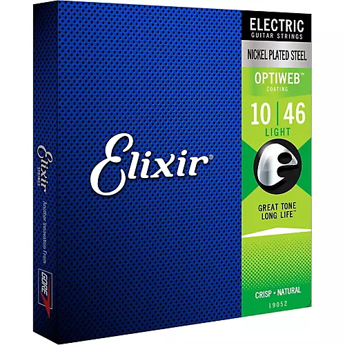 Elixir Electric Guitar Strings With OPTIWEB Coating, Light (.010-.046) 2-Pack