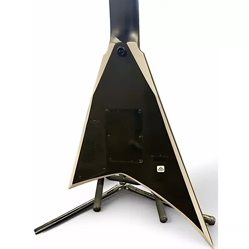 Used 2023 Jackson RRX14-mg7 Black with Silver Pinstripes Solid Body Electric Guitar Black with Silver Pinstripes