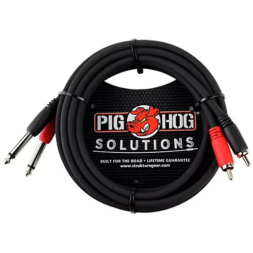 Pig Hog Solutions Dual Cable RCA to 1/4