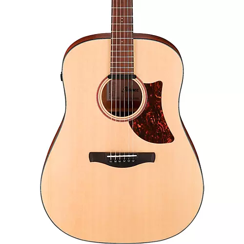 Ibanez AAD100E Advanced Acoustic Solid Top Dreadnought Guitar Open Pore Satin Natural