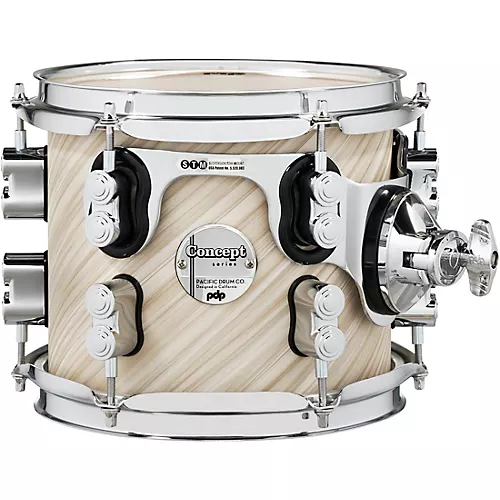 PDP by DW Concept Maple Rack Tom with Chrome Hardware 8 x 7 in. Twisted Ivory
