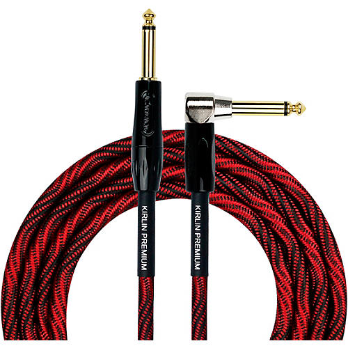 Kirlin IWB Black/Red Woven Instrument Cable 1/4