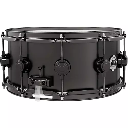 DW Collector's Series Satin Black Over Brass Snare Drum With Black Nickel Hardware 13 x 7 in.