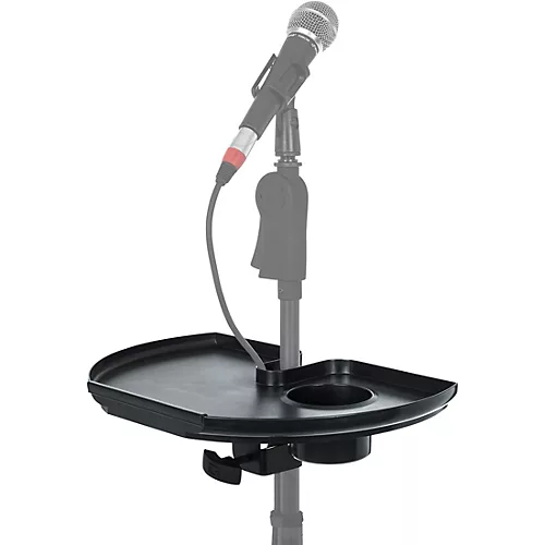 Gator GFW-MICACCTRAY Frameworks Extra Large Microphone Stand Accessory Tray with Drink Holder and Guitar Pick Tab