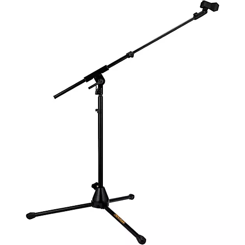 Hercules MS520B PRO Low Profile Tripod Microphone Stand With Telescopic Boom Arm