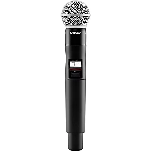 Shure QLXD2/SM58 Wireless Handheld Microphone Transmitter With Interchangeable SM58 Microphone Capsule Band J50A