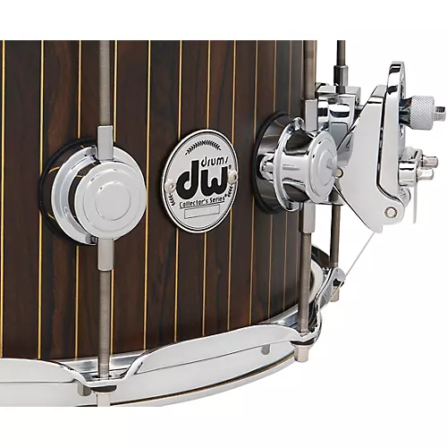 DW DW Collectors Series 333 Maple Snare Drum 14 x 6.5 in. Brass Pinstripe Ziricote