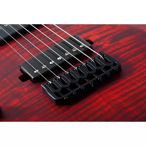 Schecter Guitar Research Sunset 7-String Extreme Left-Handed Electric Guitar Scarlet Burst