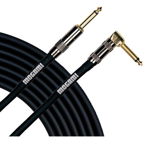Mogami Platinum Instrument Cable With Right Angle to Straight End Connectors 6 ft. Right Angle to Straight