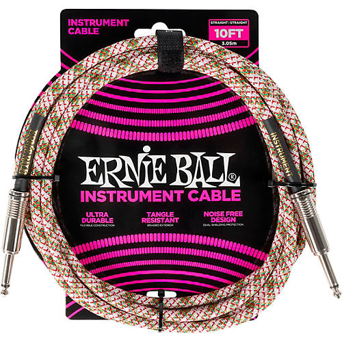 Ernie Ball Braided Instrument Cable Straight/Straight Emerald Argyle 18 ft.