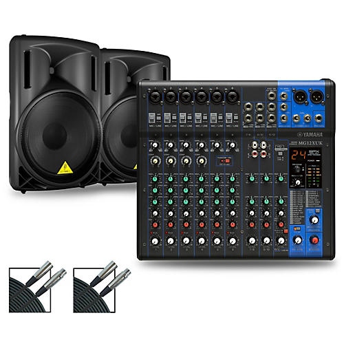 Yamaha MG12XUK Mixer with Behringer Eurolive BD Speakers 15
