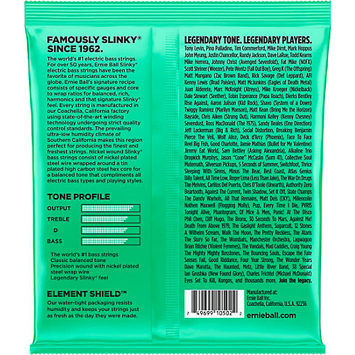 Ernie Ball Hyper Slinky Nickel Wound Electric Bass Strings 40-100