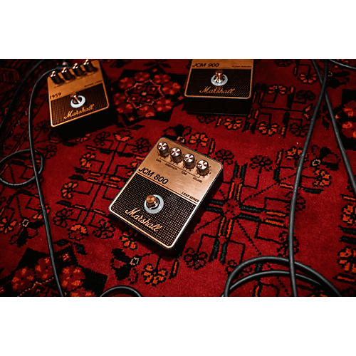 Marshall JCM800 Gain and Distortion Effects Pedal Black and Gold