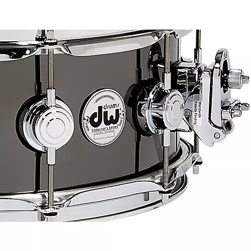 DW Collector's Series Black Nickel Over Brass Metal Snare Drum 14 x 5.5 in. Black Nickel Over Brass with Chrome Hardware