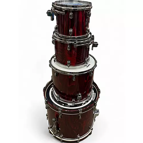 Used TAMA 4 Piece Starclassic Performer Crimson Red Waterfall Drum Kit Crimson Red Waterfall
