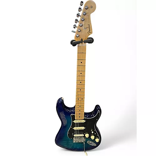 Used Fender Player Stratocaster HSS Plus Top Blue Burst Solid Body Electric Guitar Blue Burst