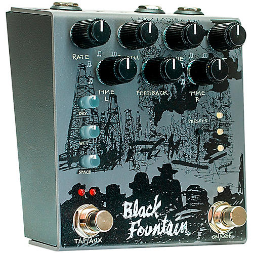 Old Blood Noise Endeavors Black Fountain Stereo Delay Effects Pedal Slate