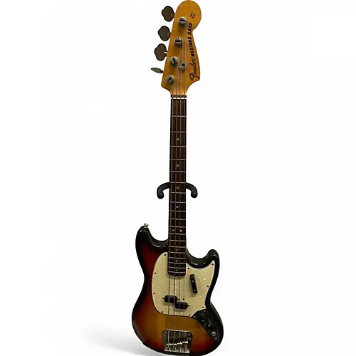 Vintage 1971 Fender Mustang Bass 3 Tone Sunburst Electric Bass Guitar 3 Tone Sunburst