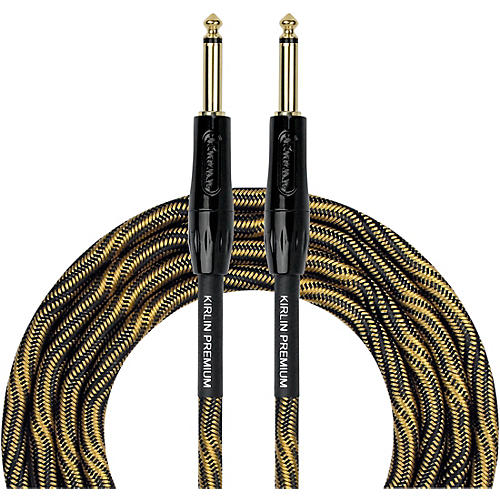 Kirlin IWB Black/Gold Woven Instrument Cable 1/4
