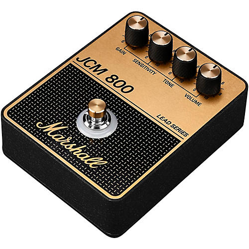 Marshall JCM800 Gain and Distortion Effects Pedal Black and Gold