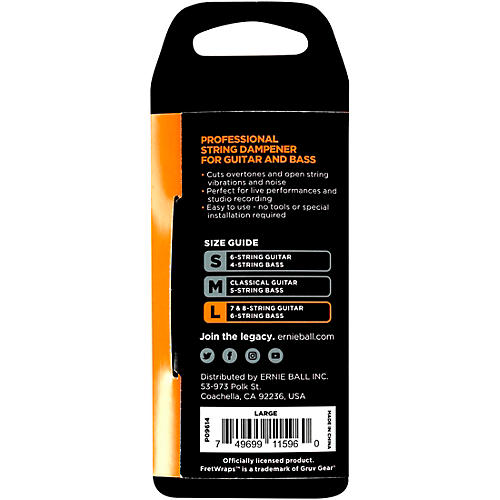 Ernie Ball FretWraps String Dampener Black Small