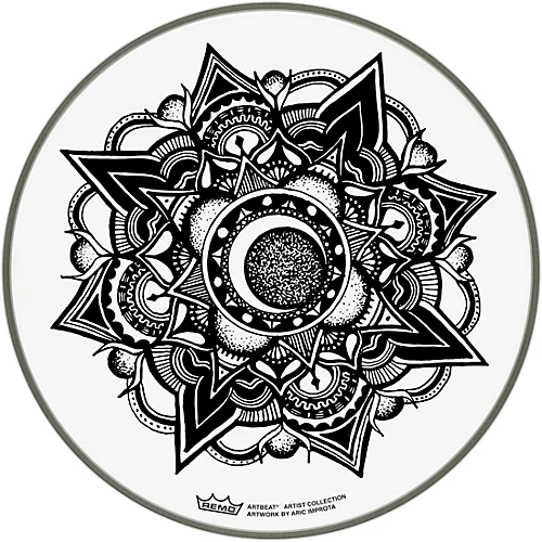 Remo ArtBEAT Aric Improta Nocturnal Bloom Artist Collection Drum Head, 14