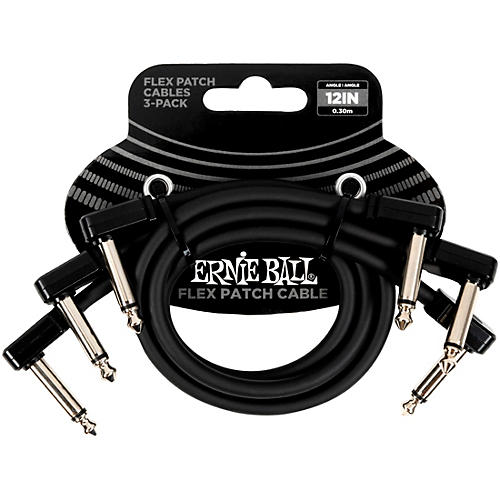 Ernie Ball Flex Patch Cable - 3 Pack 12 in. Blue