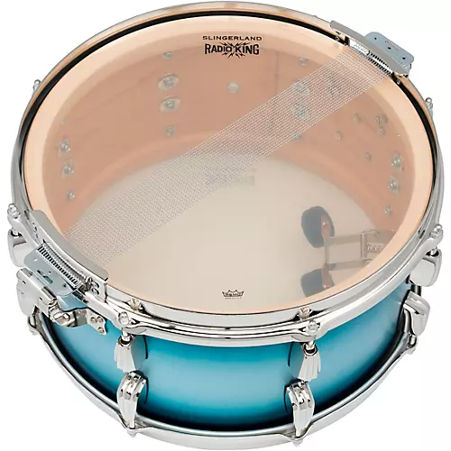 Slingerland Limited-Edition Radio King Specialty Lacquer Maple Snare Drum 14 x 7 in. Blue & Silver Lacquer