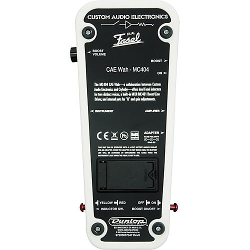 MXR MC404 CAE Dual Inductor Wah Guitar Effects Pedal Black