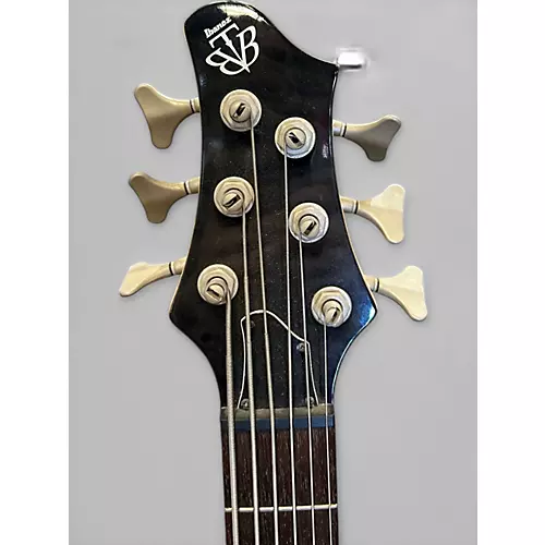 Used 2010s Ibanez BTB406 6 String Trans Black Electric Bass Guitar Trans Black
