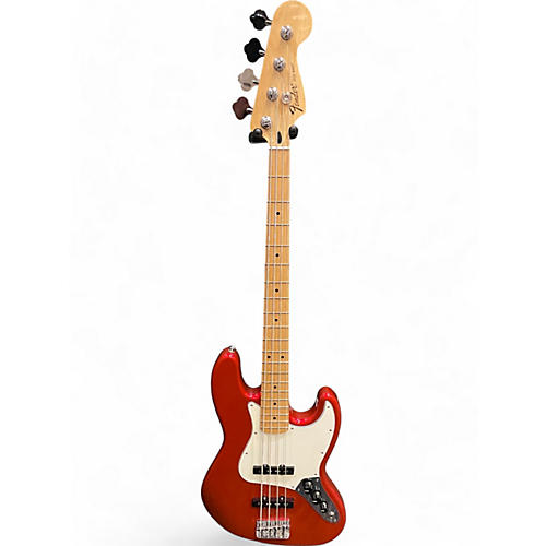 Used Fender Standard Jazz Bass Candy Apple Red Electric Bass Guitar Candy Apple Red