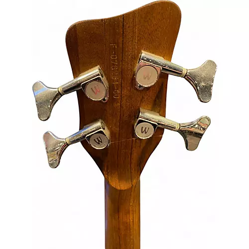 Used Warwick Pro Series Standard Corvette 4 String Fretless Natural Electric Bass Guitar Natural