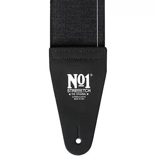 No1 Stretch Strap No1 Elastic Guitar Strap Black Extra Large
