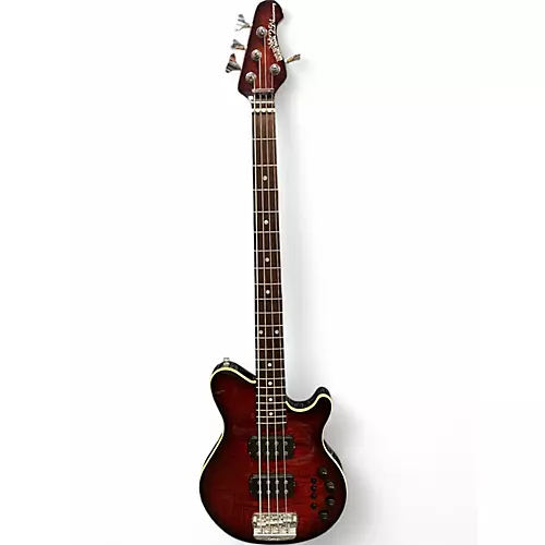 Used Ernie Ball Music Man 25th Anniversary Reflex Bass 4 HH Venetian Red Burst Electric Bass Guitar Venetian Red Burst
