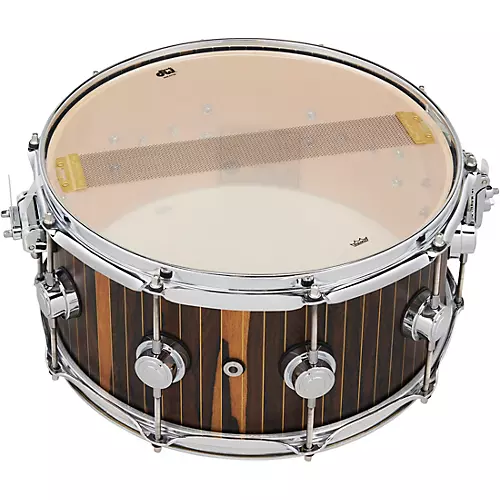 DW DW Collectors Series 333 Maple Snare Drum 14 x 6.5 in. Brass Pinstripe Ziricote