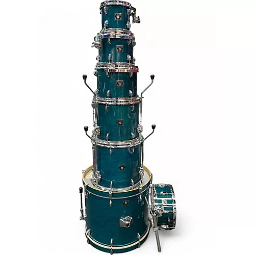 Used TAMA 7 Piece Superstar Classic Blue Lacquer Burst Drum Kit Blue Lacquer Burst