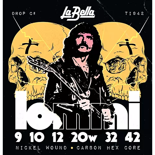 LaBella TI942 Tony Iommi Signature C# Tuning Electric Guitar Strings 9 - 42