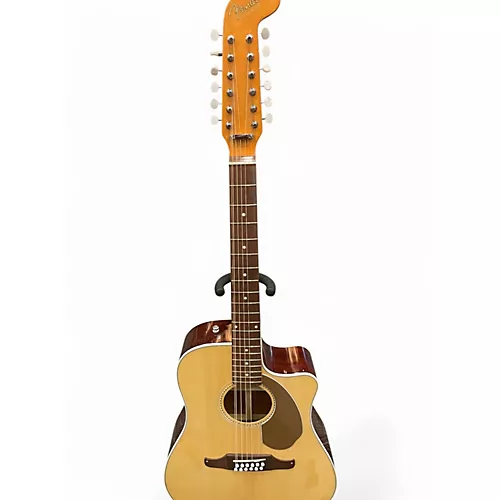Used Fender Villager SCE Natural 12 String Acoustic Electric Guitar Natural