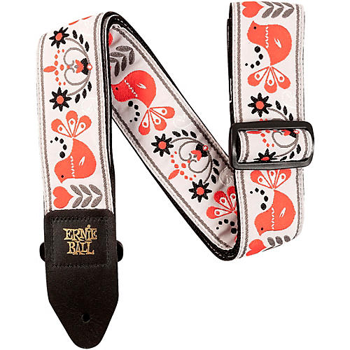 Ernie Ball Jacquard Polypro Guitar Strap Vanilla Rose