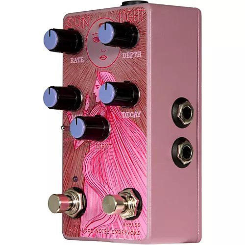 Old Blood Noise Endeavors Sunlight Dynamic Reverb Effects Pedal Purple and Pink