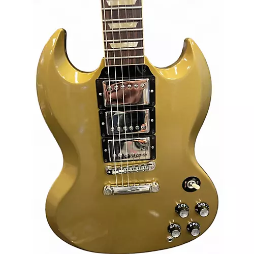 Used 2020 Gibson CUSTOM SHOP 1961 SG STANDARD REISSUE 3 PICKUP FAT NECK  Gold Solid Body Electric Guitar Gold
