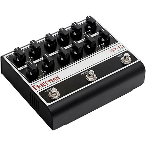 Friedman IR-D Dual-Tube Preamp DI+IR Dual-Channel 12AX7 Tubes Effects Pedal Black and Silver